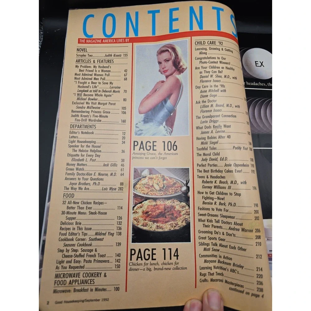 GOOD HOUSEKEEPING Magazine, SEPTEMBER 1992, REMEMBERING PRINCESS GRACE KELLY!